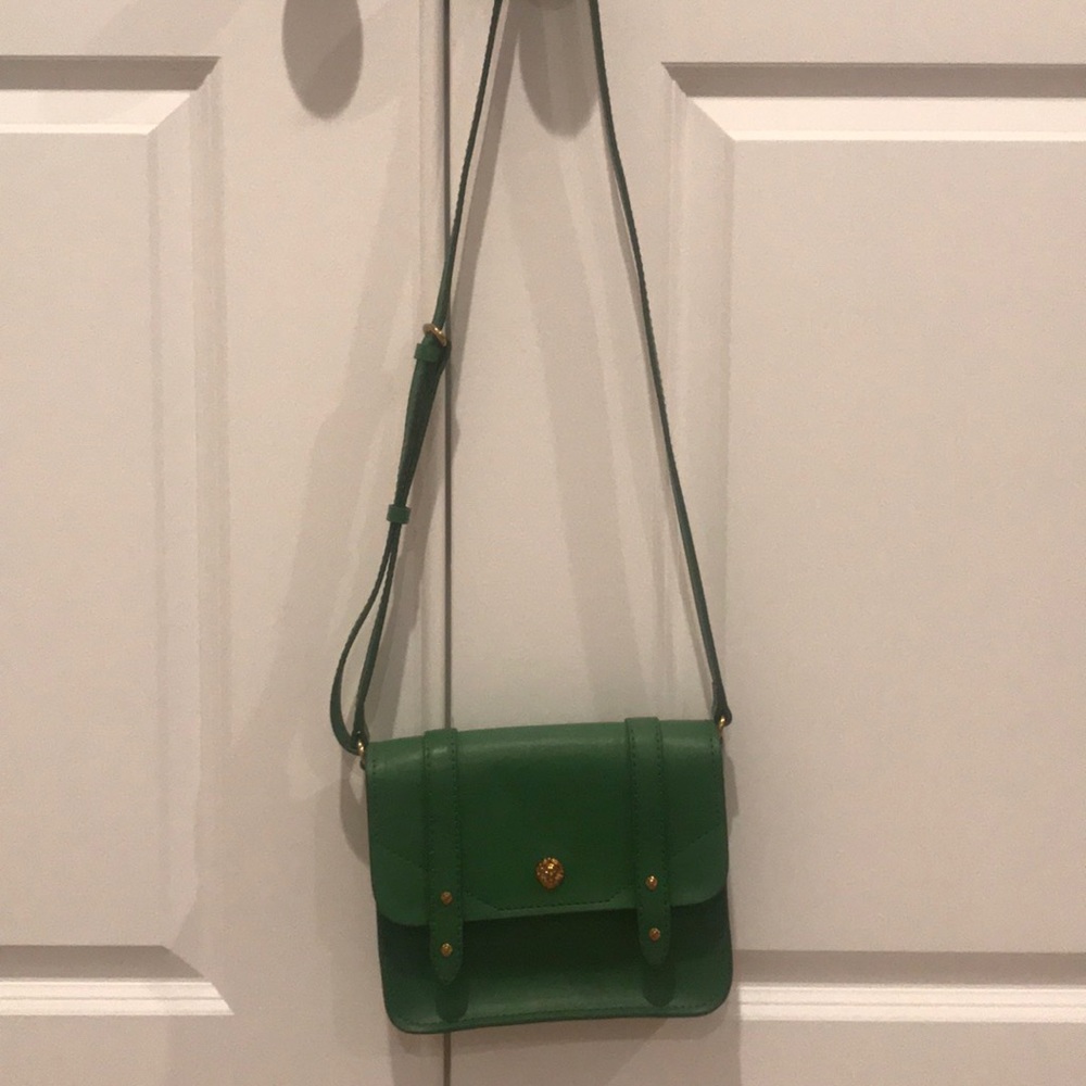 Anne Klein green crossbody purse.
